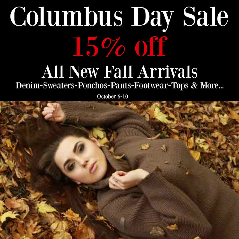 Columbus Day Sale!