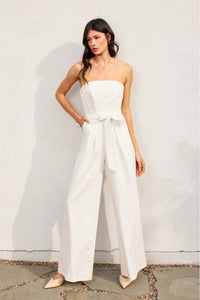 Strapless Jumpsuit | Black, White