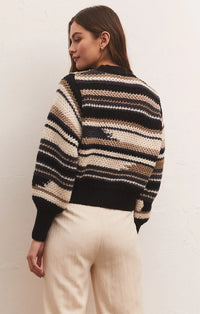 Asheville Stripe Sweater | Black