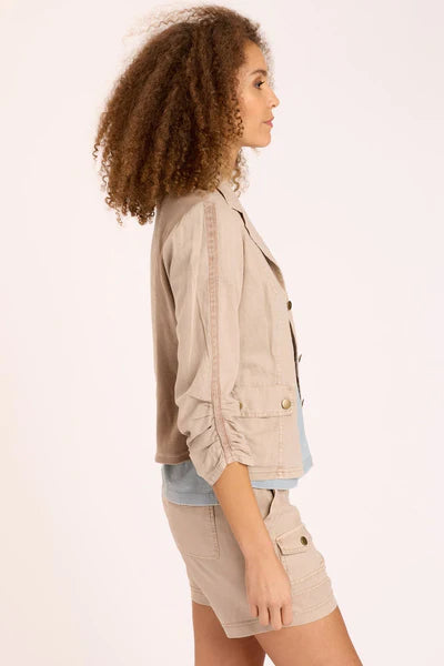 Linen Folksy Jacket | Sandalwood