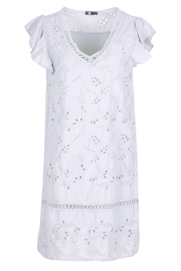 Eyelet Dress | Tea, White