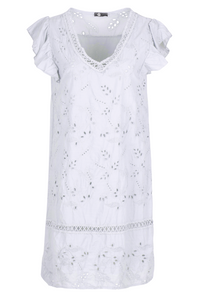 Eyelet Dress | Tea, White