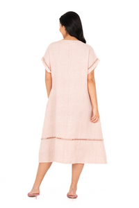 V-Neck Linen Dress | Blush