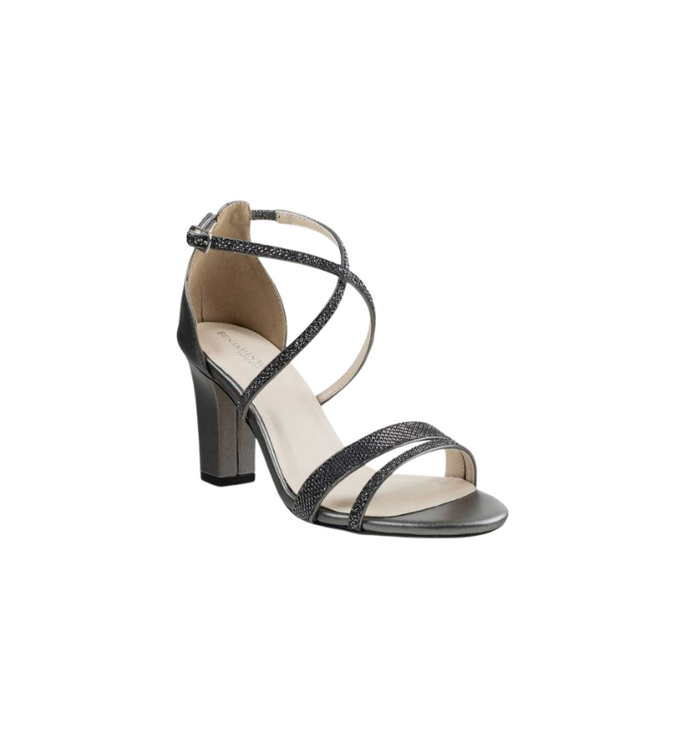 2.5" Cross Over Heel | Pewter