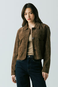 Suede Jacket | Brown