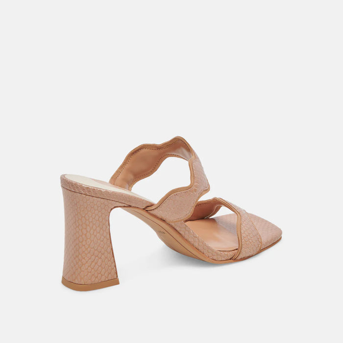 Dolce Vita Open BK Slide Heel Sandal | Toffee Leather