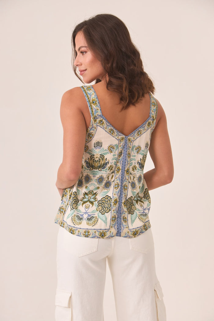 Positional Print Cami | Green