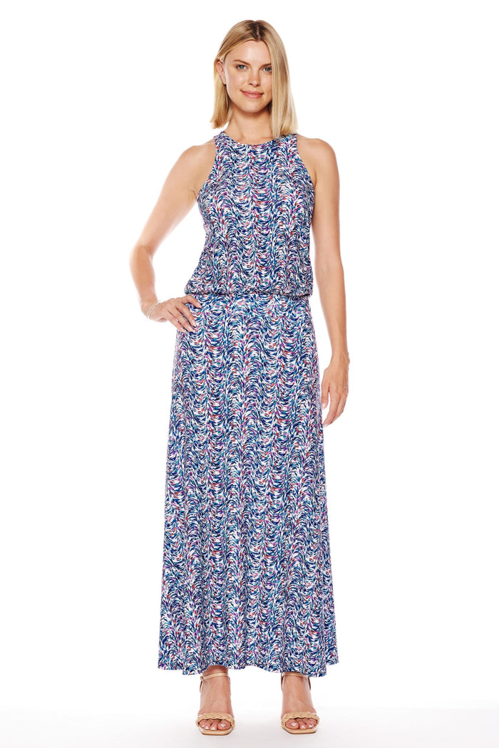 Racer Back Blouson Maxi Dress | America