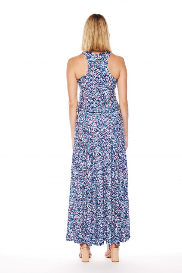 Racer Back Blouson Maxi Dress | America