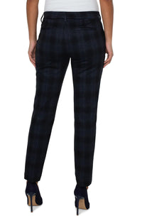 Kelsey Trouser 29" | Black/Blue Plaid