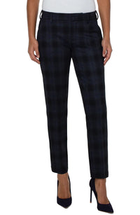 Kelsey Trouser 29" | Black/Blue Plaid