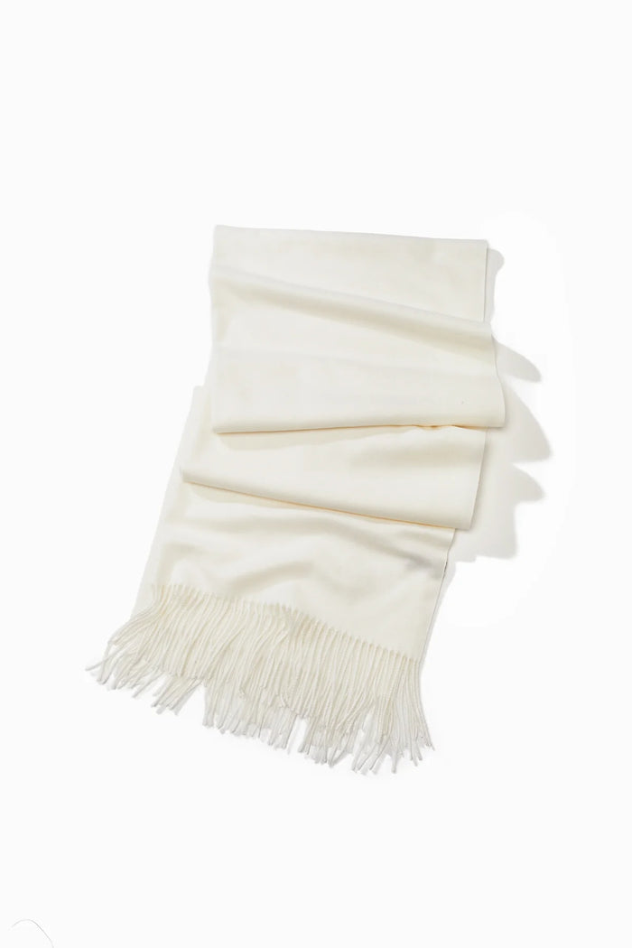 Cashmere Scarf | Cream, Navy, Burgundy