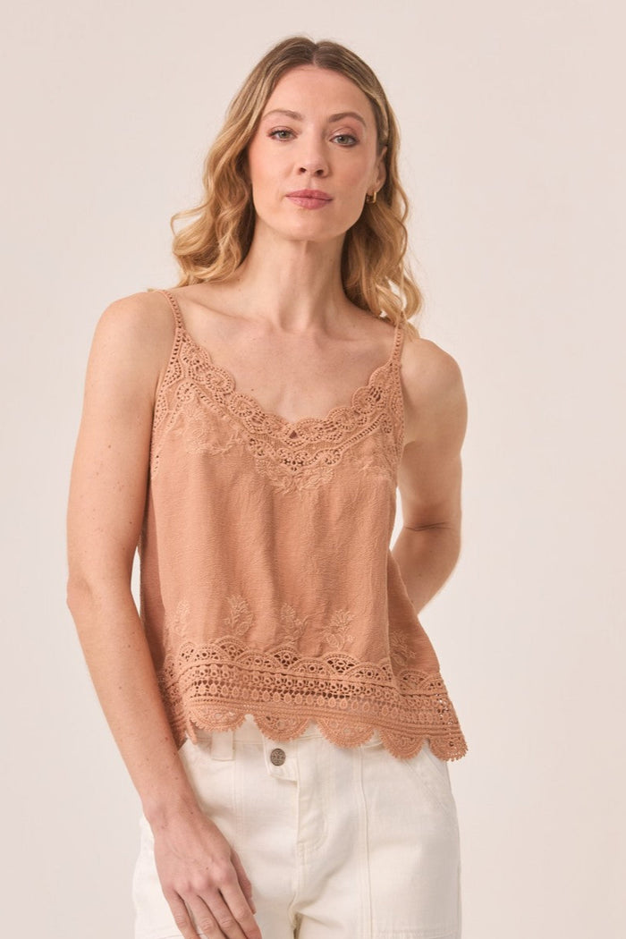 Lingerie Top w/ Matching Lace | Sand