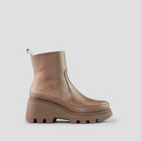 Wedge Waterproof Side Zip Boot | Almond