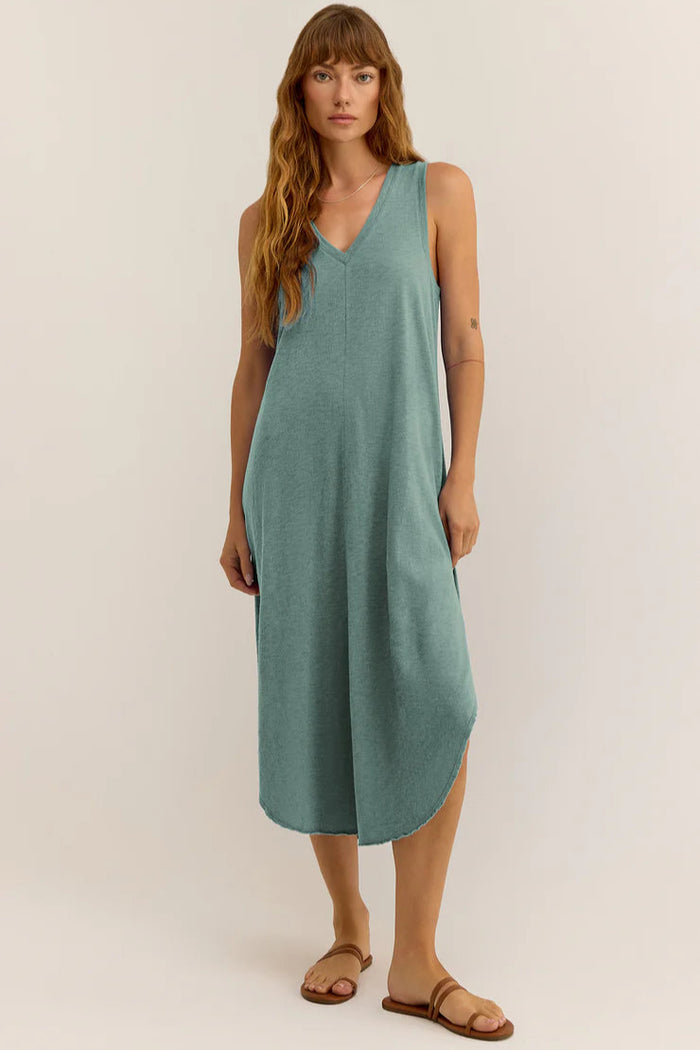 Z Supply Reverie Slub  Dress | Sea Pine, Heartbreaker Pink, Putty