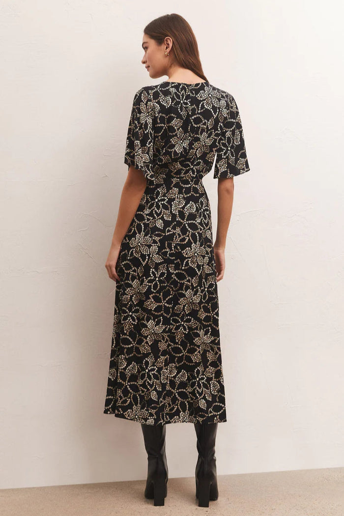 Iris Batik Floral Midi Dress | Batik