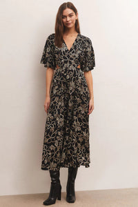 Iris Batik Floral Midi Dress | Batik
