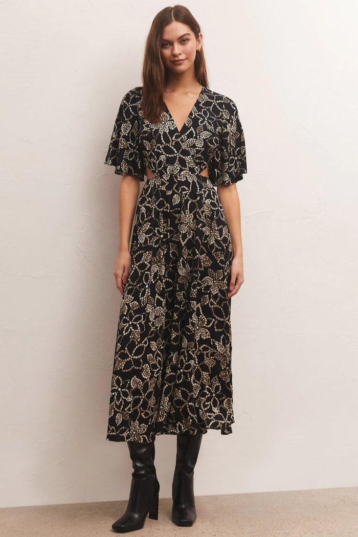 Iris Batik Floral Midi Dress | Batik