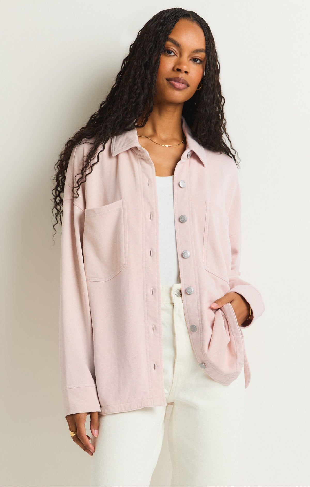 All Day Knit Jacket | Rose, Sandstone, Worn Jade