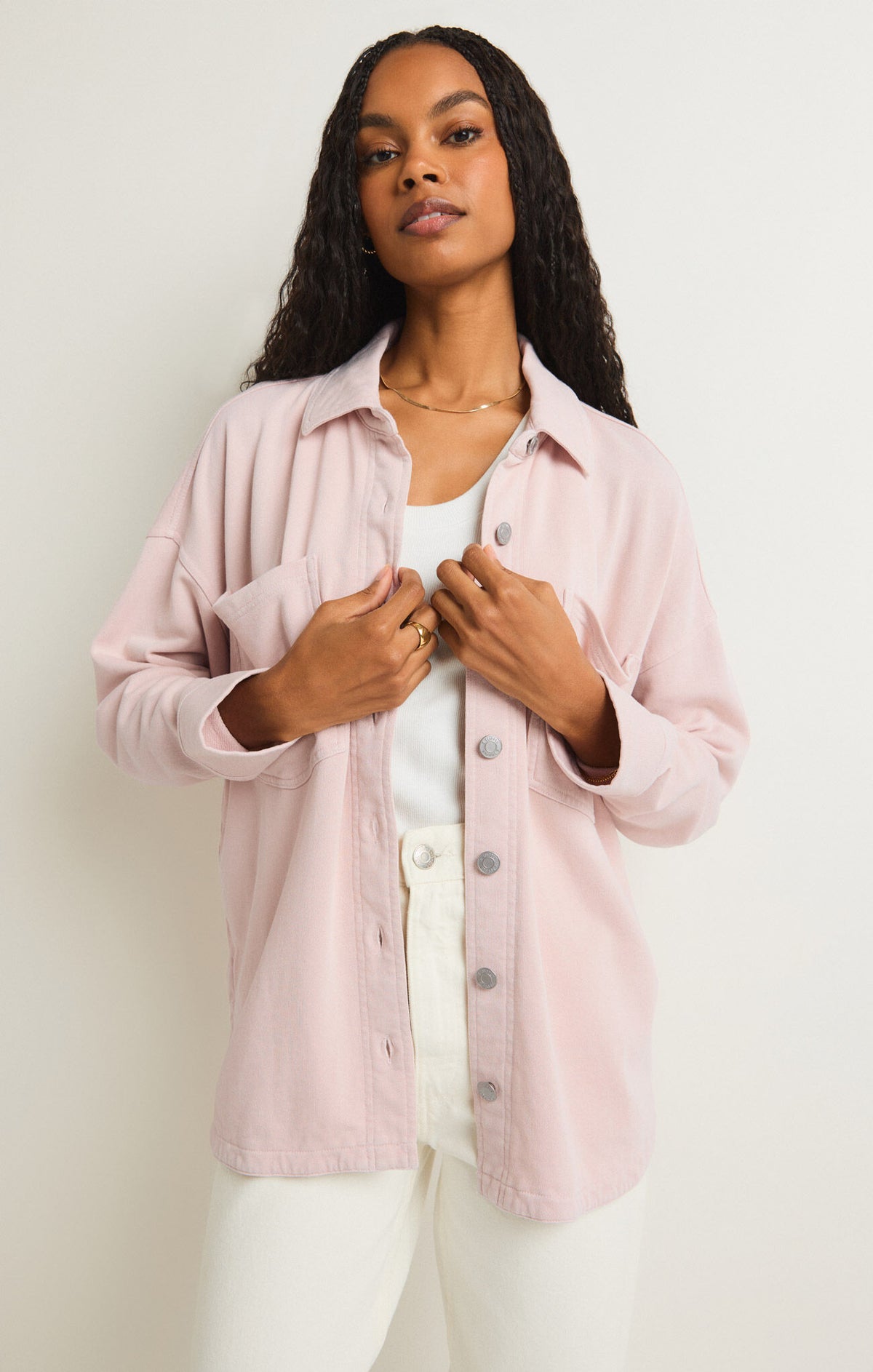 All Day Knit Jacket | Rose, Sandstone, Worn Jade