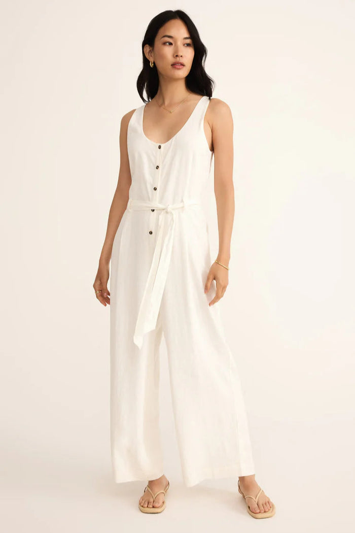 Adler Linen Jumpsuit | White