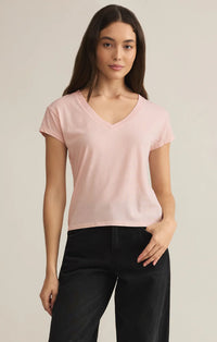 Modern V Neck Tee | Graphite Grey, Pink Salt, White