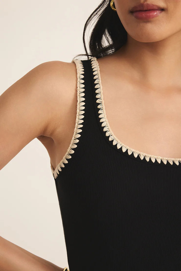 Jaidynn Rib Tank | Black