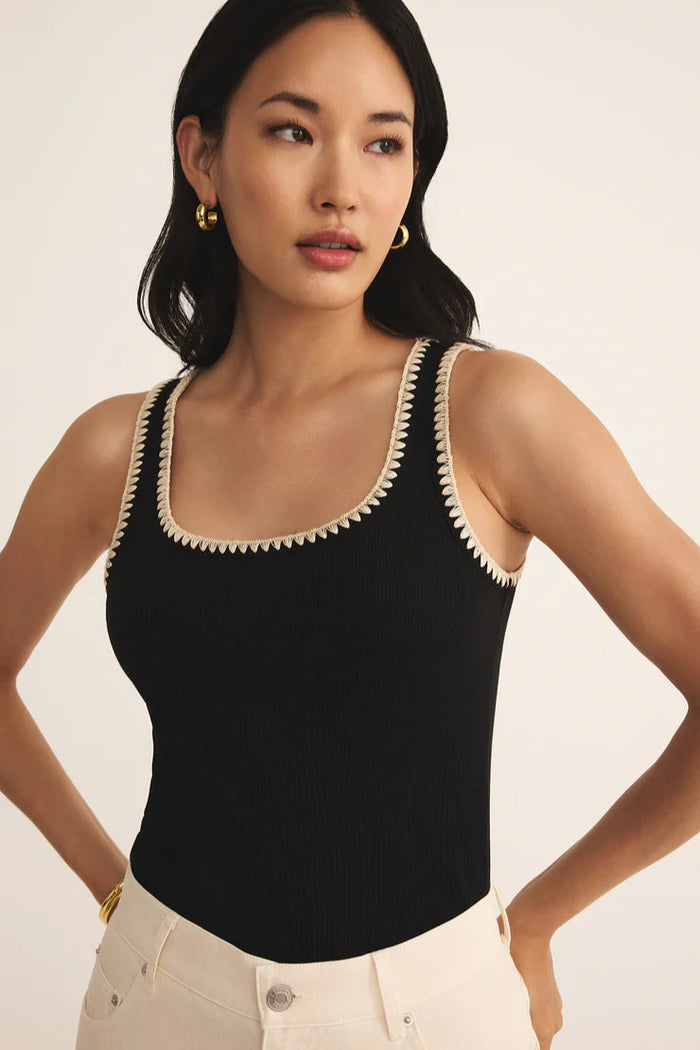 Jaidynn Rib Tank | Black