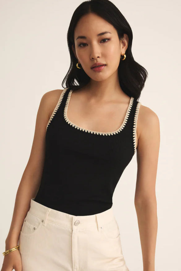 Jaidynn Rib Tank | Black