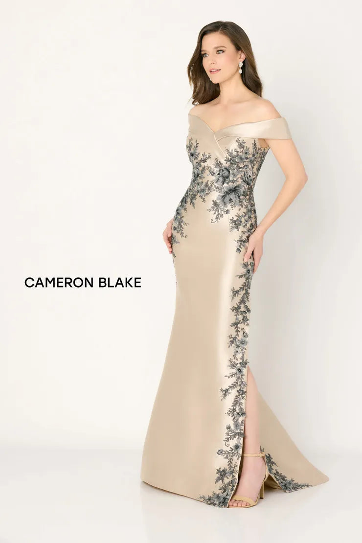 Cameron Blake CB777 Off the Shoulder Asymmetrical Floral Fit n Flare D Harriman Clothing Co. Cameron Blake CB777 Off the Shoulder Asymmetrical Floral Fit n Flare D Harriman Clothing Co.