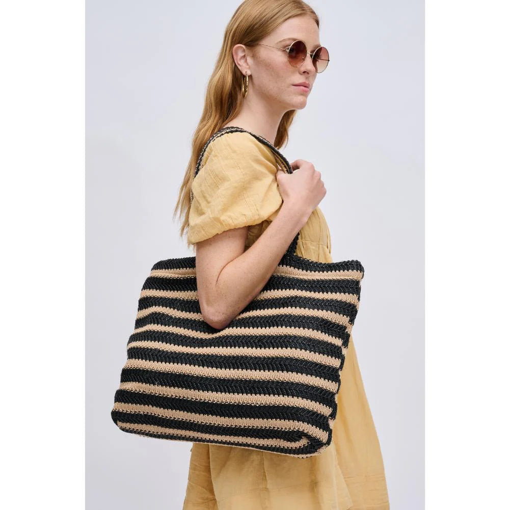 Urban Expressions Ophelia Bag | Black Natural, Ivory Natural