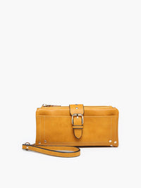 Cadence Buckle Wallet/Clutch | Brown, Mustard, Olive