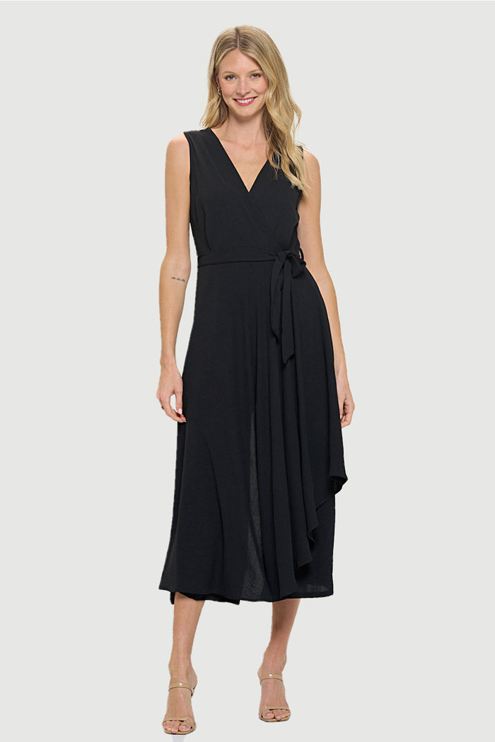 Last Tango Sleeveless V-Neck Jumpsuit | Black
