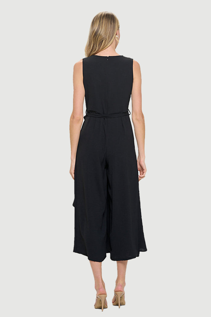 Last Tango Sleeveless V-Neck Jumpsuit | Black