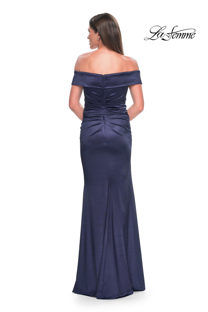 La Femme 31621 Straight Satin Gown