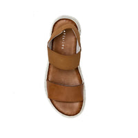 Double Slip on Strap Sandal | Black, Tan