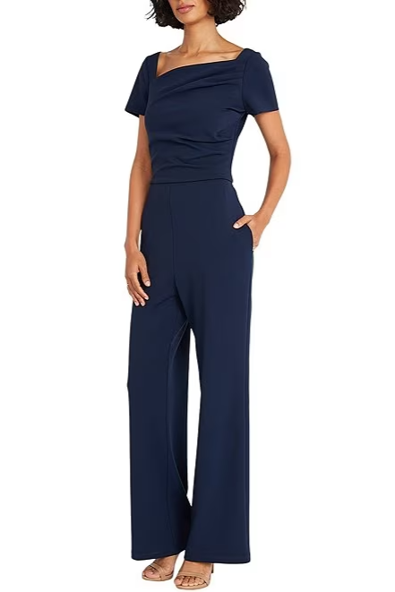 Asymmetrical Crepe Jumpsuit
