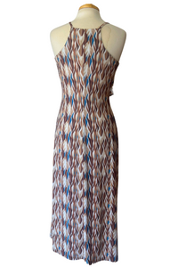 Halter Flounce Tea Length Dress | Chimp