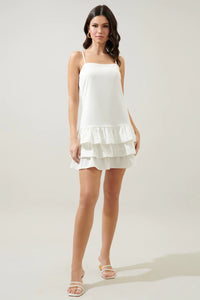 Sarai Ruffle Dress | White