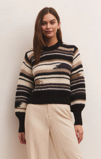 Asheville Stripe Sweater | Black