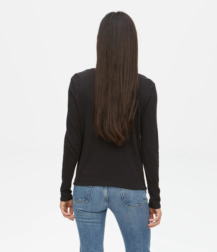 Zooey Long Sleeve Tee | Black, Rust