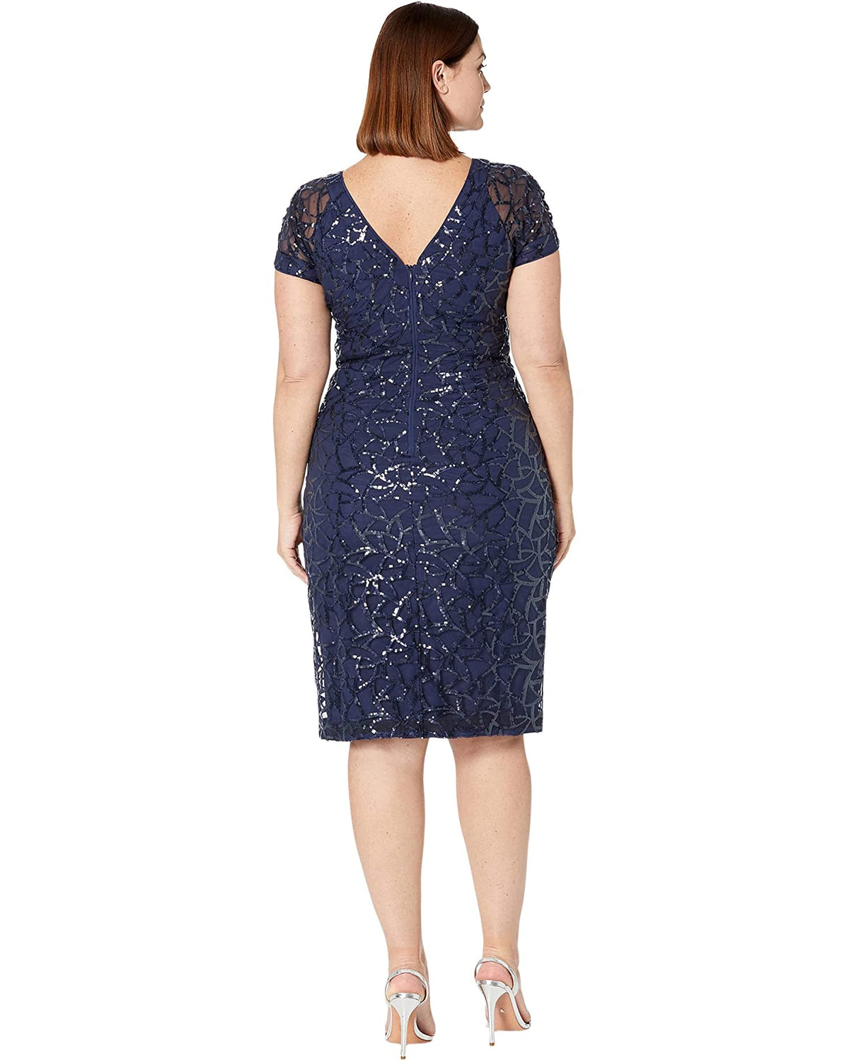 Flutter Sleeve Met/Sequin | Midnight Blue