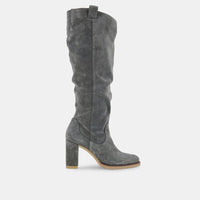 Sarie Suede Knee High Boot | Anthracite Grey