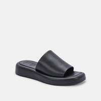 Leather 1" Plat Slide | Black