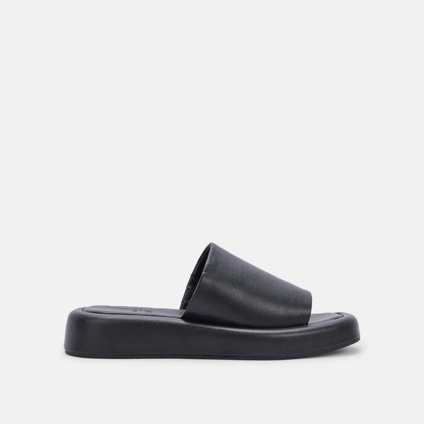 Leather 1" Plat Slide | Black