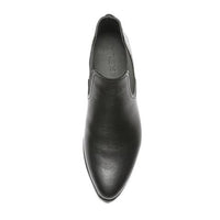 Taper Toe Slip-On Low Bootie | Brandy, Black