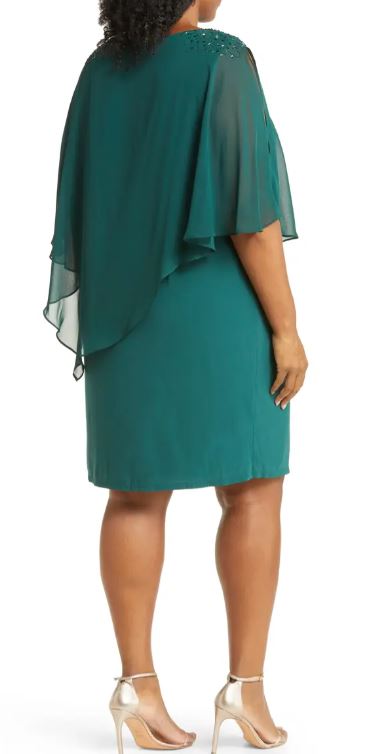 Beaded Overlay Sheath | Pine