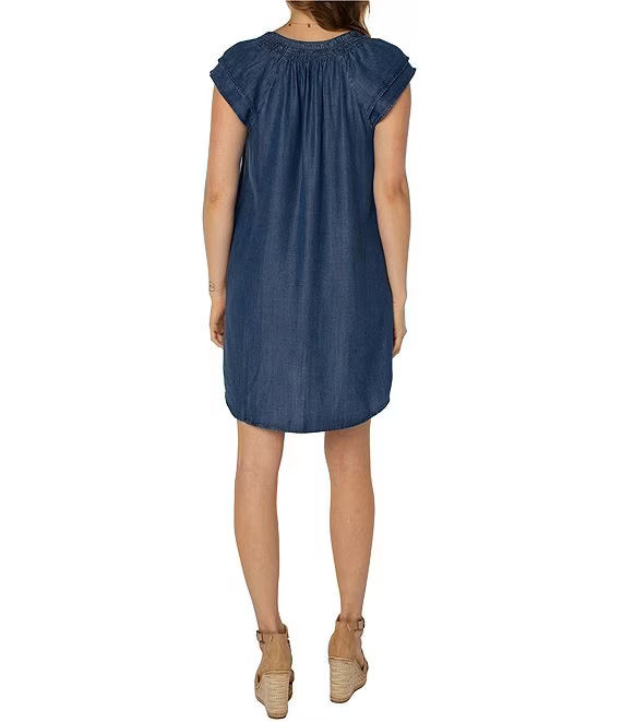 Cap Sleeve Smocked Dress | Van Nyus