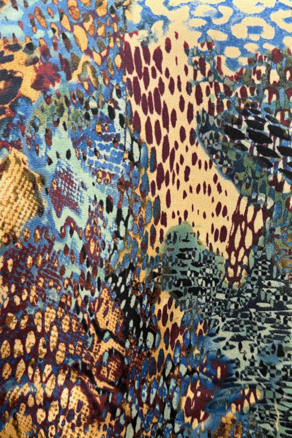 Long Sleeve Peasant Top | Teal/Plum