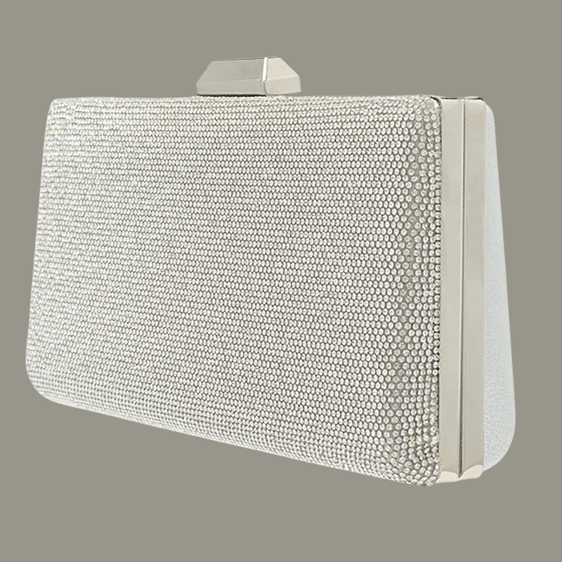 Shimmer Handbag | Nude Shimmer, Silver Shimmer